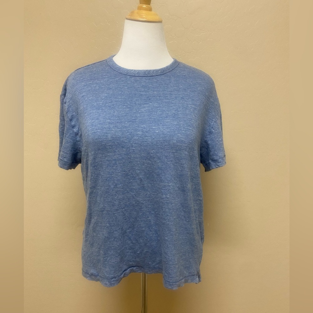 Banana Republic Blue Heathered Short Sleeve T-Shirt